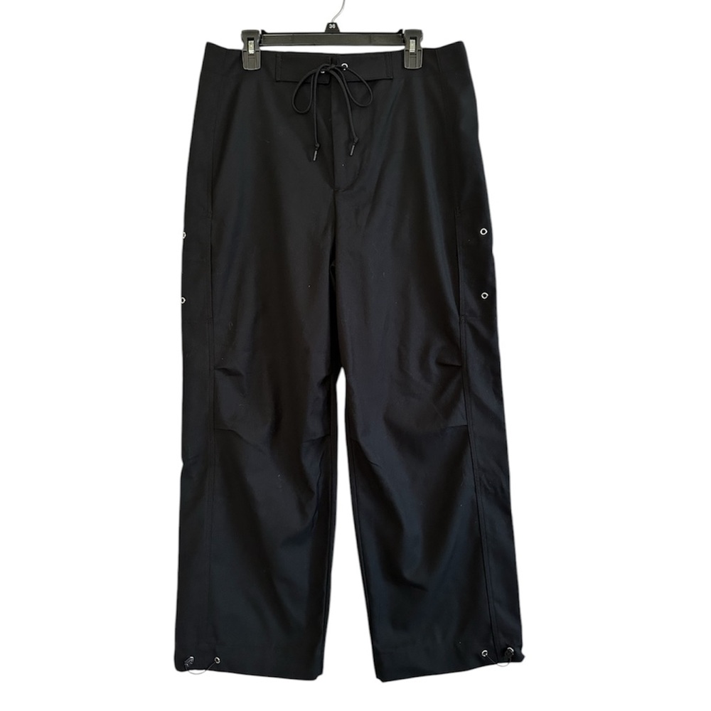 NWT Oak and Fort Women’s Parachute Pants Wide Leg High Rise Black Size 10